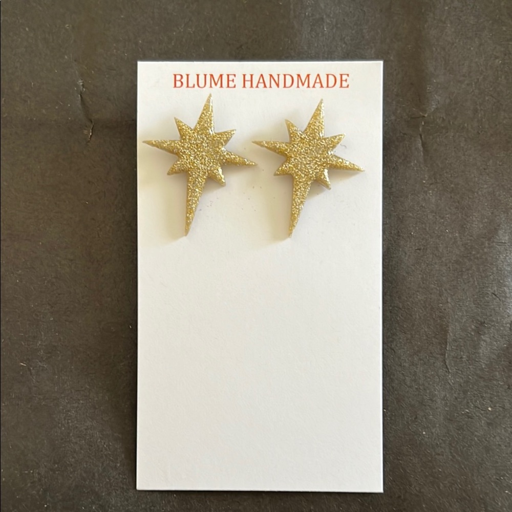 Christmas Star Blume Handmade Earrings